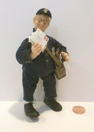 Gudrun Kolenda Exquisite Miniature Postman Doll Hand Sculpted Rare Find