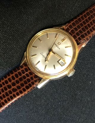 Vintage Ladymatic Automatic Omega Ladies Seamaster Quartz Gold Watch