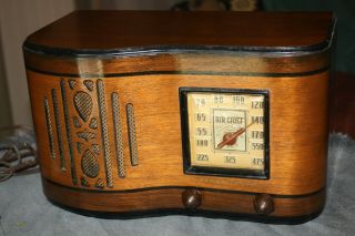 Vintage Old Wood Antique Tube Radio Firestone " Air Chief " Stunning Piece Here