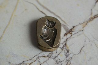 Vintage Die OWL Pendent Making Brass Hand Casting Jewelry Mold Stamp Seal 2
