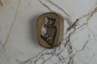 Vintage Die OWL Pendent Making Brass Hand Casting Jewelry Mold Stamp Seal 3