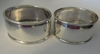 Two Antique Tiffany And Co.  Sterling Silver Napkin Rings W/pouch