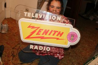 Very Cool Vintage c.  1960 Zenith Television Radio TV Gas Oil 27 