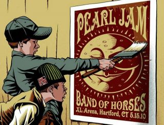 Pearl Jam Hartford Poster Justin Hampton - Rare Se