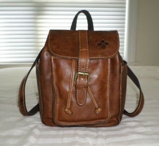 Nwt Patricia Nash Aberdeen Knapsack Backpack Distressed Vintage Leather Cognac