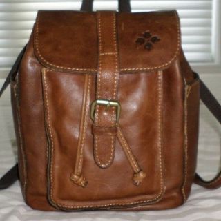 NWT Patricia Nash ABERDEEN Knapsack Backpack Distressed Vintage Leather Cognac 2