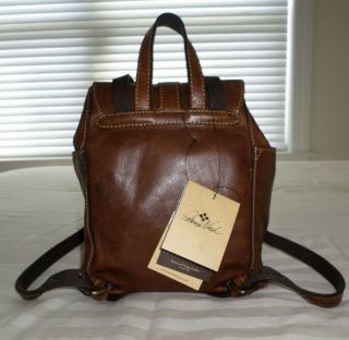 NWT Patricia Nash ABERDEEN Knapsack Backpack Distressed Vintage Leather Cognac 4