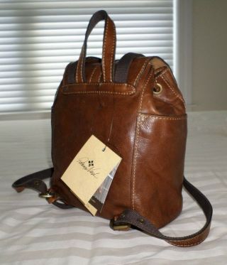 NWT Patricia Nash ABERDEEN Knapsack Backpack Distressed Vintage Leather Cognac 5