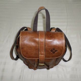 NWT Patricia Nash ABERDEEN Knapsack Backpack Distressed Vintage Leather Cognac 7