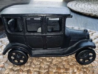 Cast Iron Ford Model T Sedan Toy Car – 6 1/8” Long