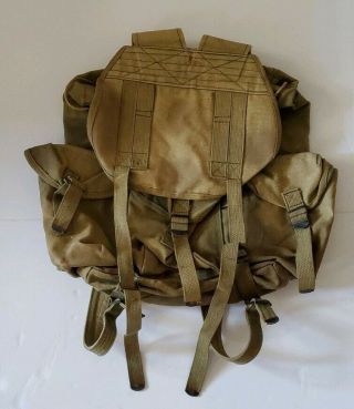 1943 Us Army Wwii Ww2 Airborne Military Field Canvas Back Pack/ Rucksack Vintage