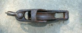 Rare Old Antique CHAMBERLAIN Hay trolley Center drop pulley CDP Branchville NJ 3