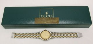 Gucci 9000m Vintage Mens Swiss Made Stainless Steel Watch 7 " 18cm Wrist