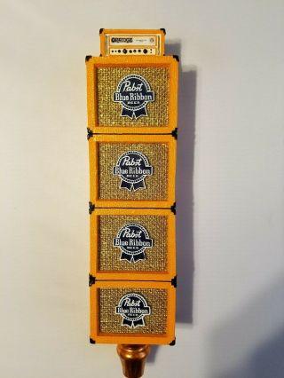 Pabst Blue Ribbon Orange Rare Vintage Style Speaker Amp 12 " Beer Keg Tap Handle