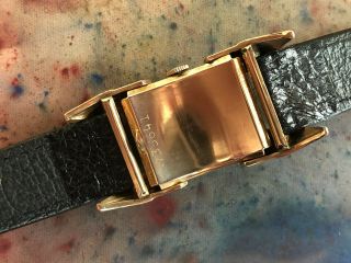 Vintage Gruen Curvex Driver Bat Wings Men ' s wristwatch very rare Art deco 9