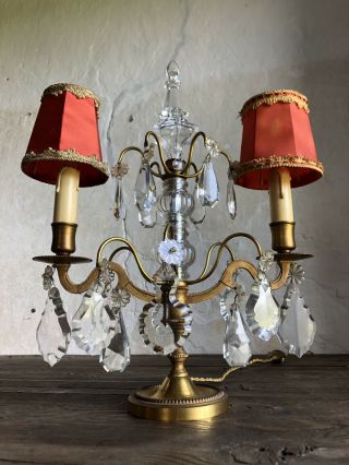 Antique Vintage French Table Chandelier Girandole Fine Quality.  Choice Of Shades