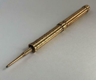 ANTIQUE 14K YELLOW GOLD MECHANICAL PENCIL 3