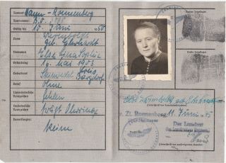 Ww.  2 German Post War Document.  Personal Id.