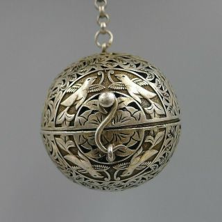 Fragrant Smoked Balls Antique Silver Built - In Gyroscope Incense Burner Crafts