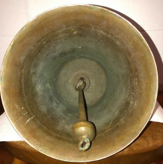 Vintage Antique Bronze Brass 22LB Ship Railroad Bell Rare 3