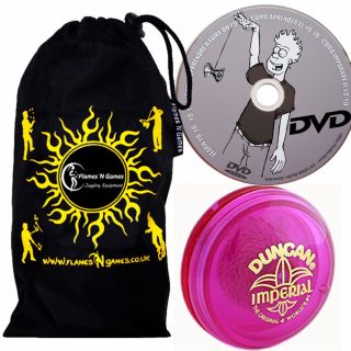 Duncan IMPERIAL Classic YoYo Ideal for KIDS & Beginners,  Learn Yo - Yo DVD,  Bag 2