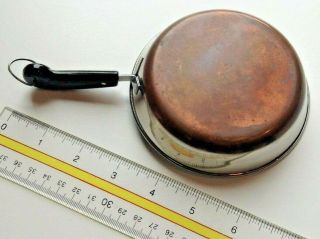 Vtg Revereware Child ' s Miniature Toy Skillet Frying Pan Copper Clad Bottom 4 