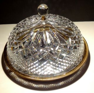 RARE LARGE VINTAGE WATERFORD CRYSTAL FLUSH MOUNT 15 