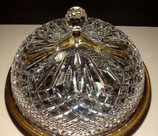 RARE LARGE VINTAGE WATERFORD CRYSTAL FLUSH MOUNT 15 