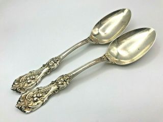 Reed & Barton Francis I Sterling Silver Solid Serving Spoons 8 - 3/8 " 187.  9g