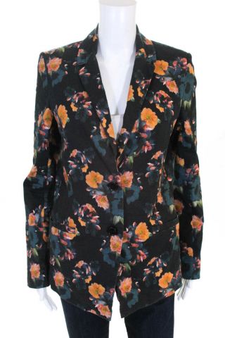 Artelier Nicole Miller Womens Vintage Floral Blazer Coat Cotton Size M 11330637