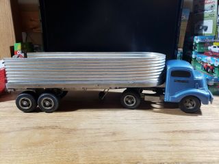 Smith Miller Smitty Toys GMC Blue Tractor Trailer Vintage 1950 ' s 2