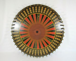 Antique Gambling Roulette Wheel With Dice,  Game Of Chance,  Gaming Wheel