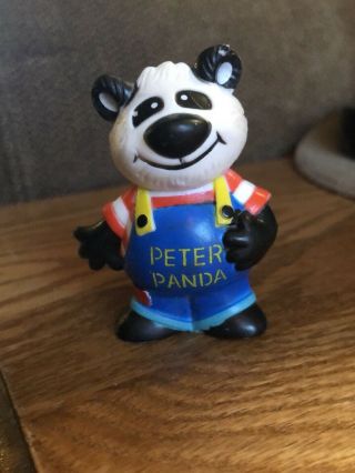 Rare Vintage Peter Panda Figurine 80s Child World Toy Store Mascot