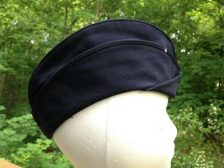 WWII US Navy Waves Woman ' s Wool Uniform Cap/Hat USN WW2 W/Sterling Pin 4