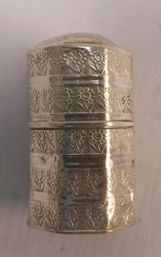 Great 18th Century British Sterling Silver Small Canister Snuff Box