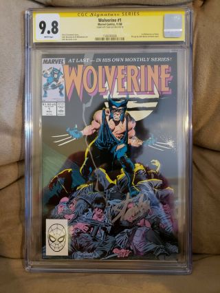 Wolverine 1 Wp Cgc 9.  8 Ss Signed Stan Lee 1988 1st App Wolverine Patch Rare