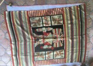Old antique Mexican hand - woven textile - 2