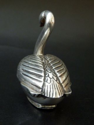 Rare Novelty Solid Silver Antique Swan Pepper Pot,  19th Century Victorian London 6