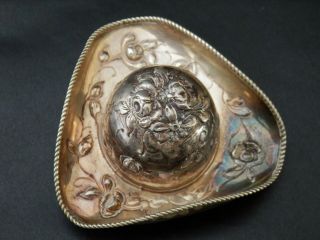 Rare Novelty Solid Silver Antique 19th Century Snuff Box Tricorn Hat,  Victorian 5