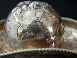 Rare Novelty Solid Silver Antique 19th Century Snuff Box Tricorn Hat,  Victorian 6