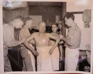 Wwii Photo - Chinese Troops Getting Shots - Doom Dooma India 1944