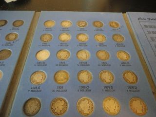 1892 - 1916 barber dime set 74 dimes only missing one rare coin 1894s 3
