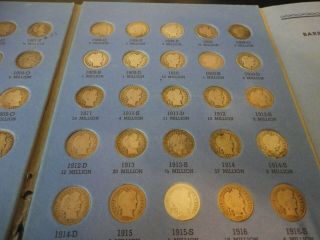 1892 - 1916 barber dime set 74 dimes only missing one rare coin 1894s 4