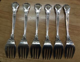 6 Pc GORHAM CHANTILLY 225 gm STERLING SILVER Salad Fork No Mono 4