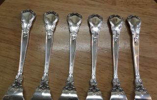 6 Pc GORHAM CHANTILLY 225 gm STERLING SILVER Salad Fork No Mono 6