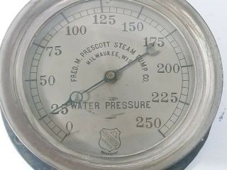 Large Antique Vtg Ashcroft Water Pressure Steam Pump Gauge Metal Steampunk 3