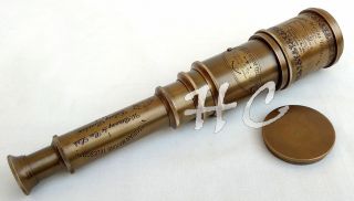 Victorian Marine Old Antique Telescope Maritime Nautical Brass Spyglass Gift 4