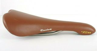Brown Selle Italia Flite Titanium Saddle Vintage Vgc Ti Rails Rare