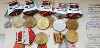 Mikhailenko Set WW2 WW II USSR Soviet Russian Military Medal 4