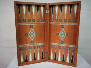 ANTIQUE INDIAN CHESS BACKGAMMON BOARD SANDAL WOOD SADELI INLAY 3